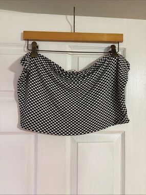 Better Be Black & White Checkerboard Tube Top
